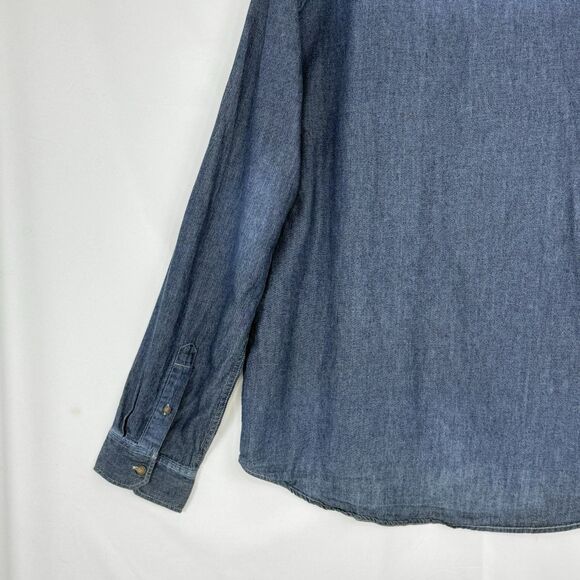 Cape Juby Shirt Men's XL Blue Cotton Denim Long Sleeve Button Up Pockets Classic - Picture 14 of 16